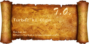 Turbéki Olga névjegykártya
